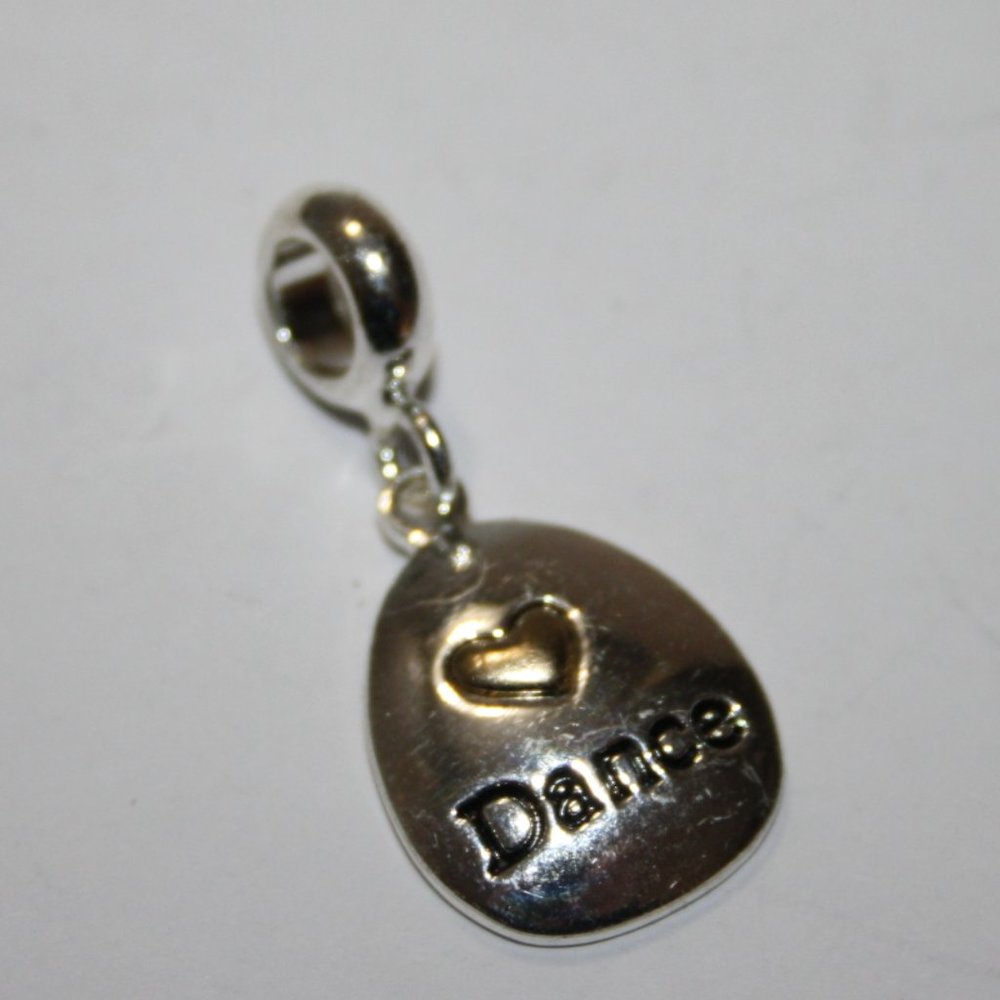 💃💛 Silver + Gold DANCE Charm Bracelet (1 1/8") 💛💃